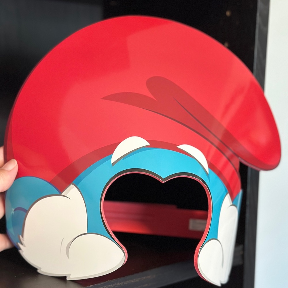 Smurfs Movie Papa Smurf Mask 2025 Premiere Vinyl Costume Accessory